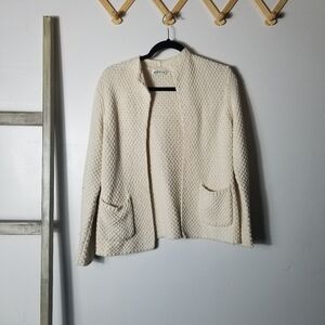 ORVIS CREAM SWEATER BLAZER SIZE MEDIUM